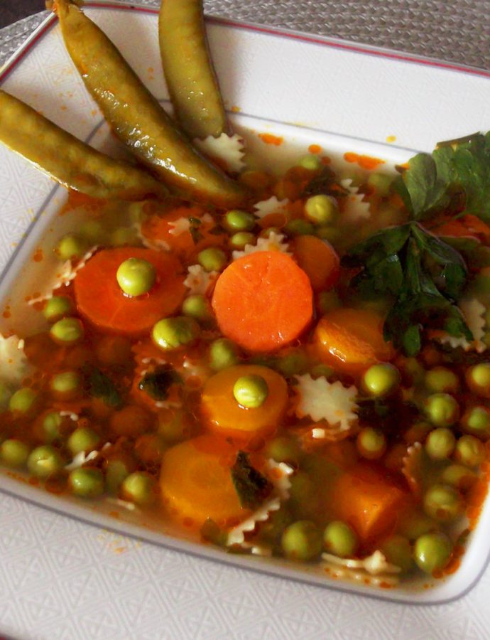 Zöldborsó leves saját termésből